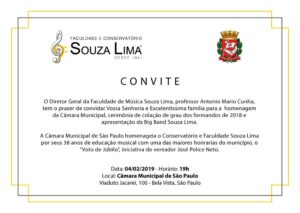 Convite Formatura Faculdade 2019
